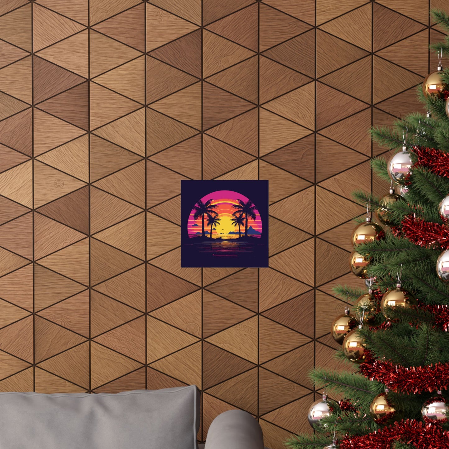 Neon Lagoon Square Art Print