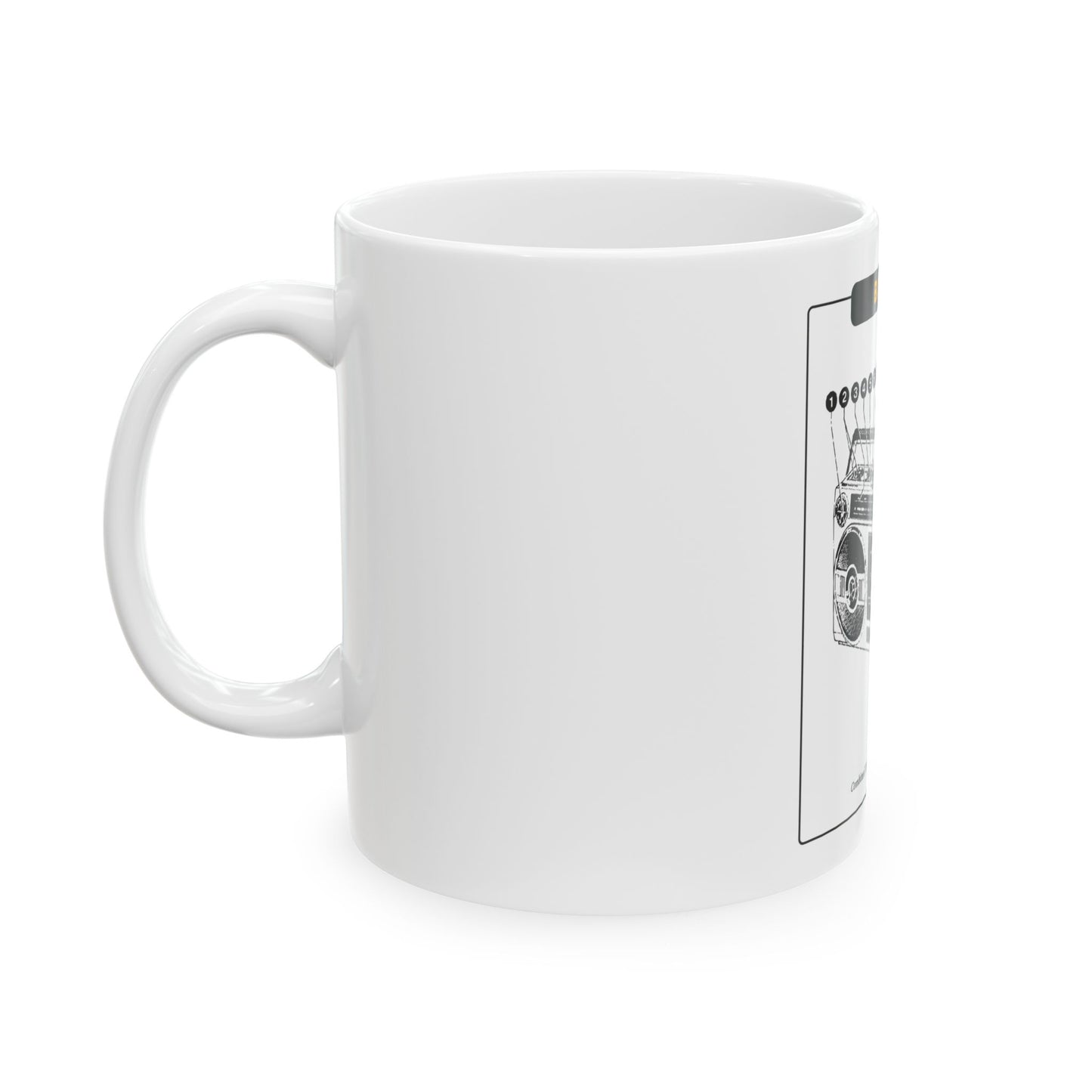 Boombox Blueprint Mug