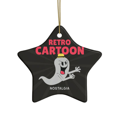Retro Cartoon Ghost Ceramic Ornament