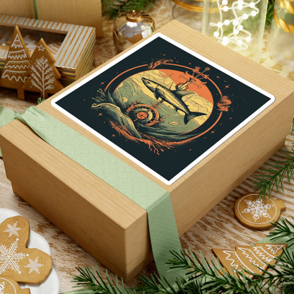 Shark Compass Sticker