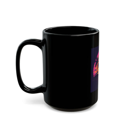Neon Lagoon Black Mug