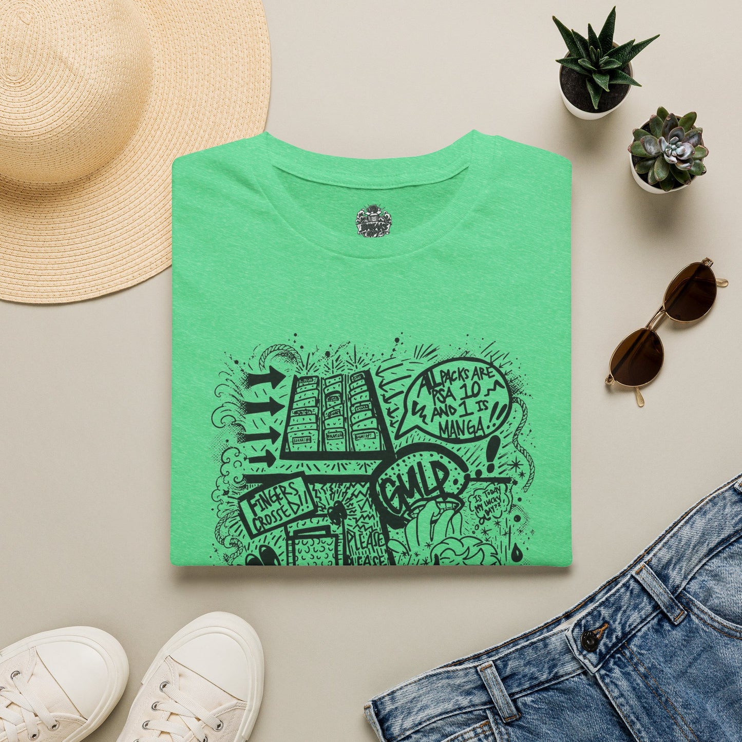 BreaksGPT Manga Card Breaker T-Shirt | Pirate Trading Card Graphic Tee