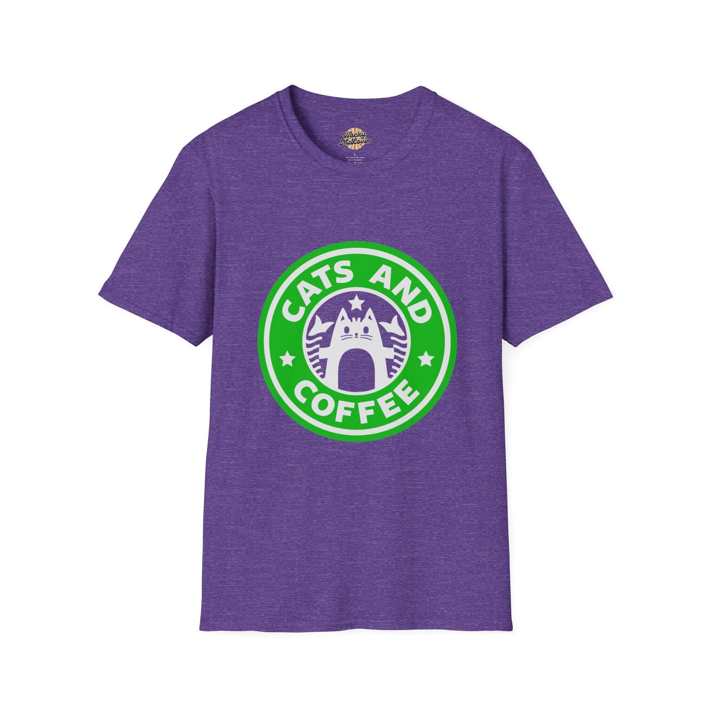 Cats And Coffee Retro Café Tee
