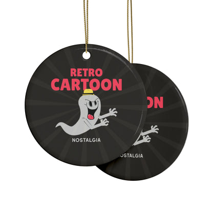 Retro Cartoon Ghost Ceramic Ornament