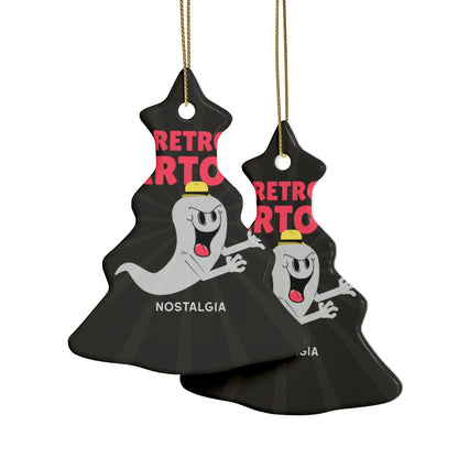 Retro Cartoon Ghost Ceramic Ornament