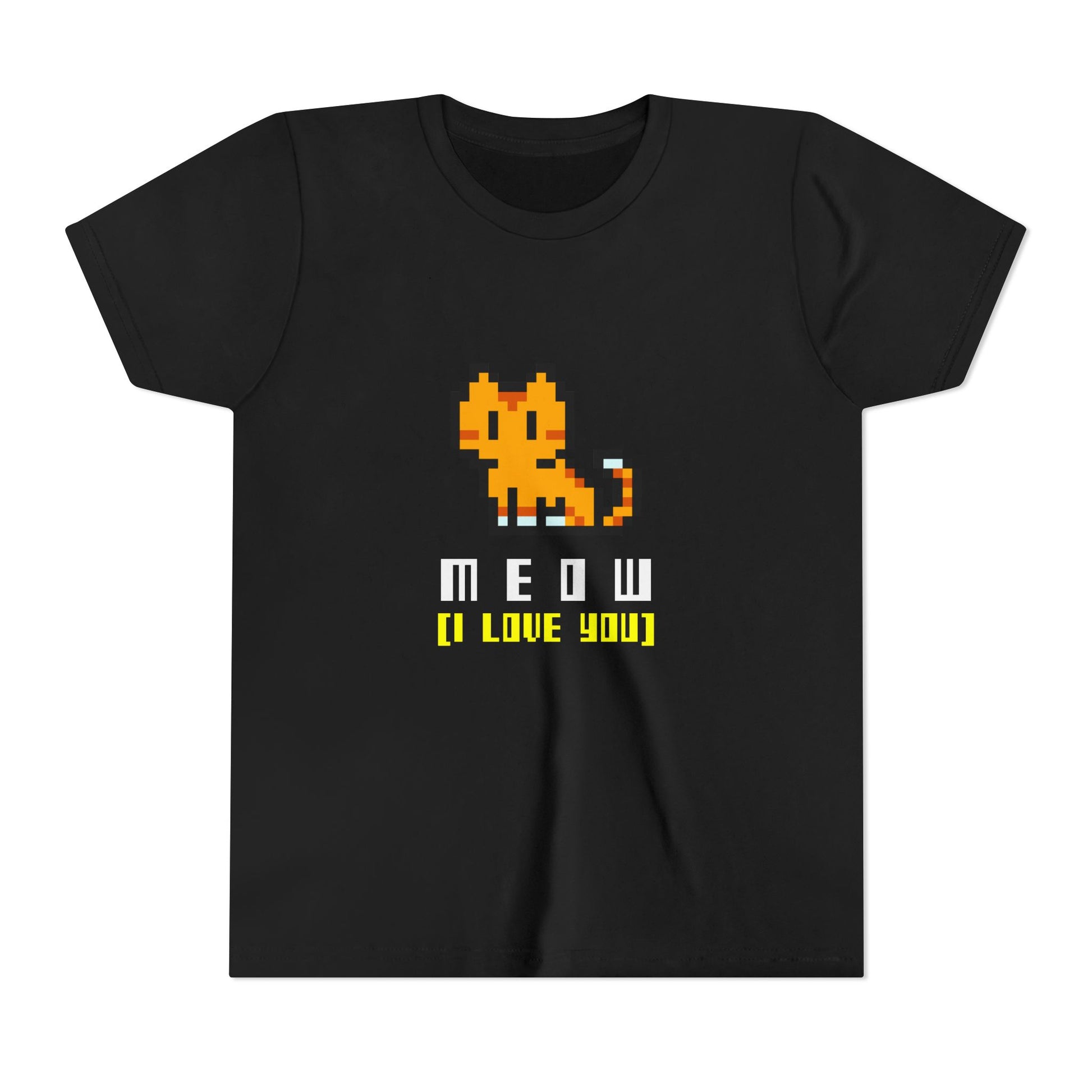 MEOW I Love You youth tee with retro print