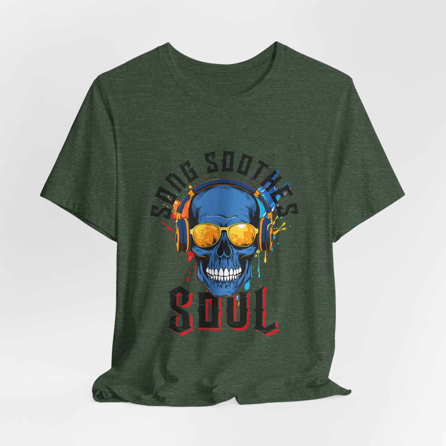 Song Soothes the Soul Skull Headphones Tee