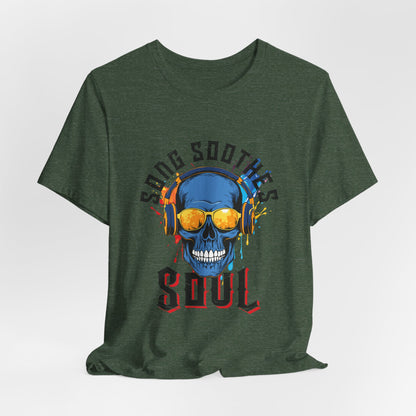Song Soothes the Soul Skull Headphones Tee