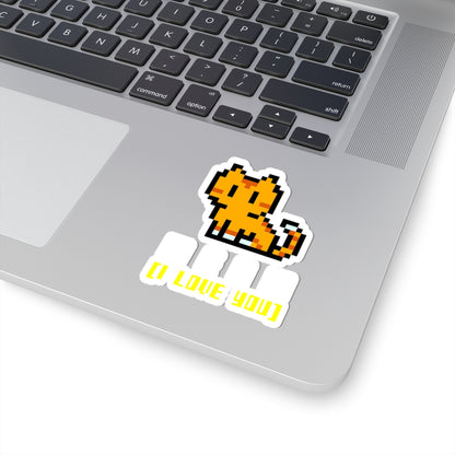MEOW (I Love You) Kiss-Cut Sticker