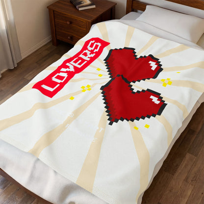 Lovers, Press Start Velveteen Plush Blanket