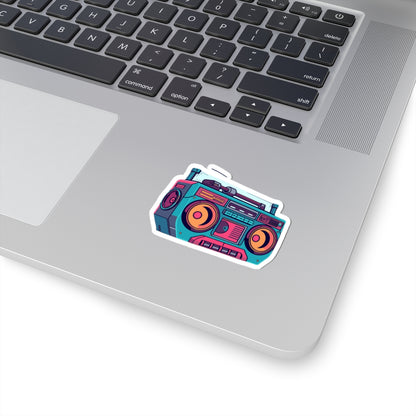 Retro Boombox Kiss-Cut Sticker