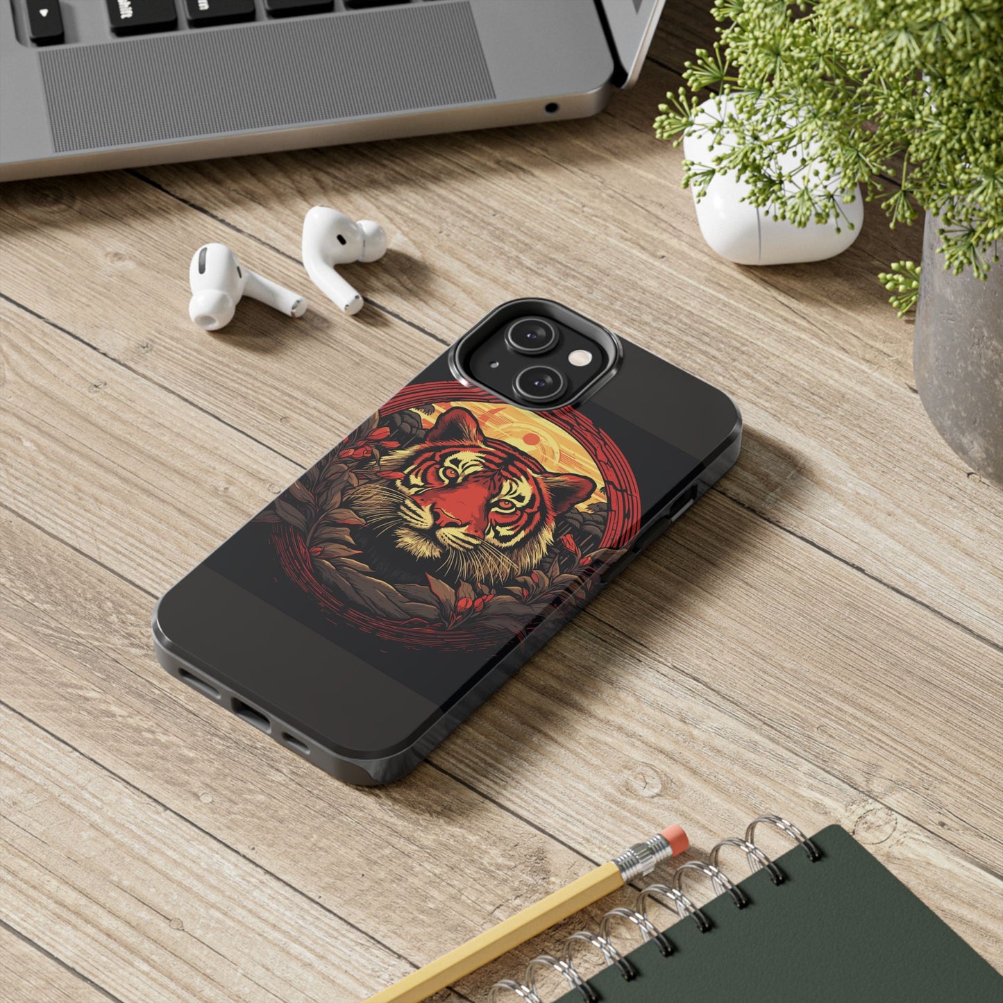 Tiger Wreath Tough Phone Case