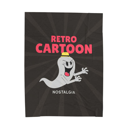 Retro Cartoon Ghost Velveteen Plush Blanket