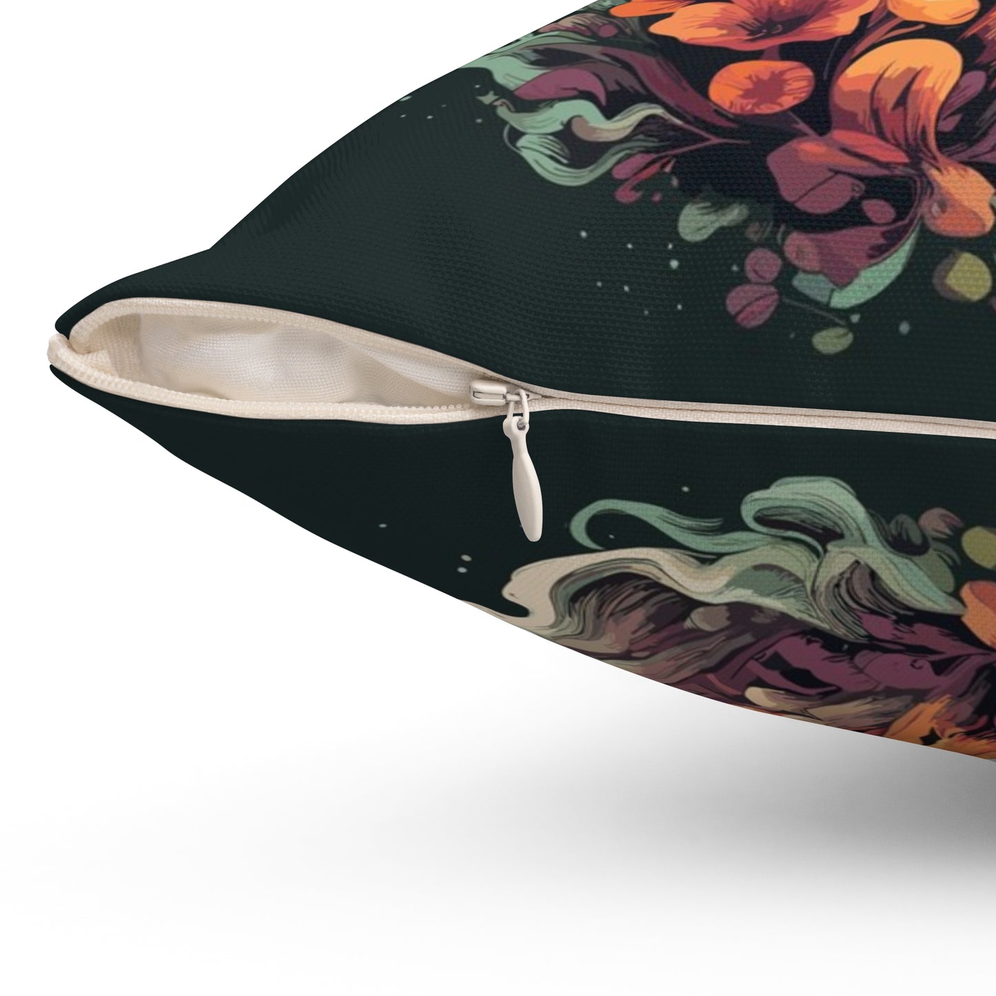 Midnight Garden Throw Pillow