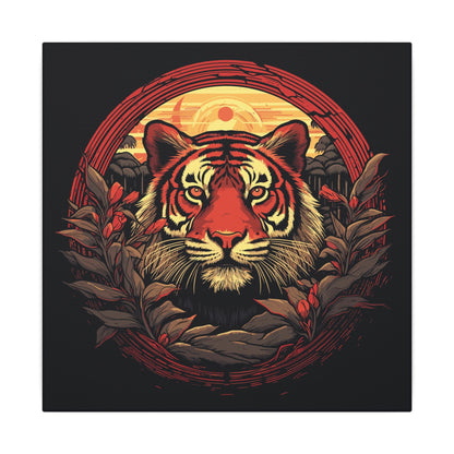 Tiger Wreath Canvas Print