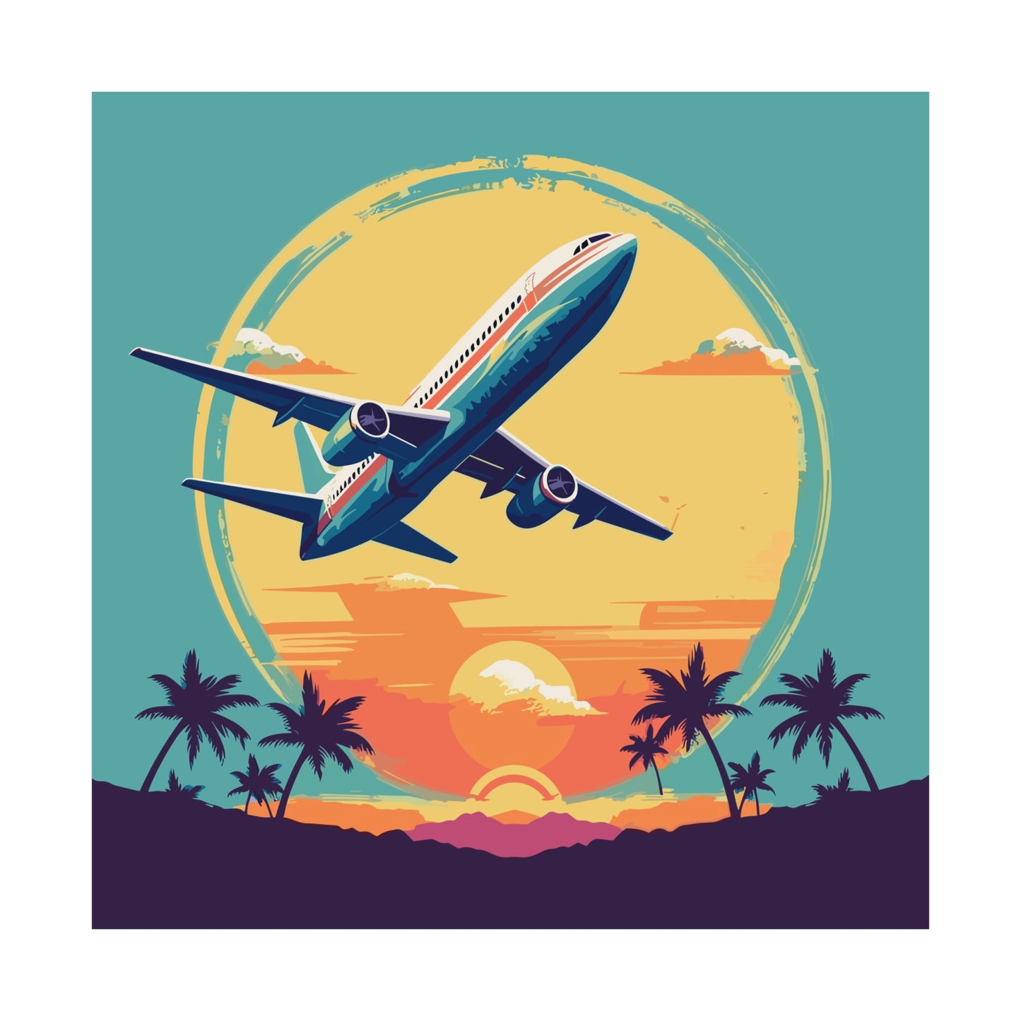 Jet Set Square Art Print