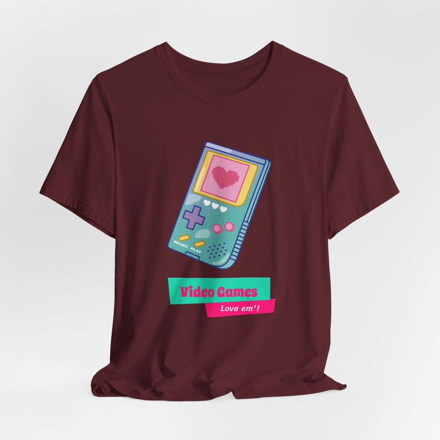 Video Games Love Em Handheld Tee