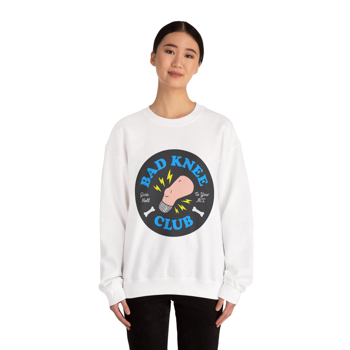 Bad Knee Club sweatshirt | Funny knee pain graphic crewneck