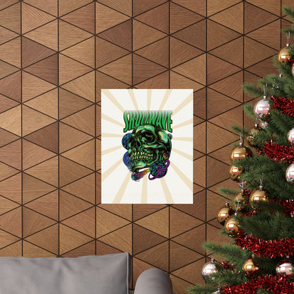 Skullwave Retro Poster