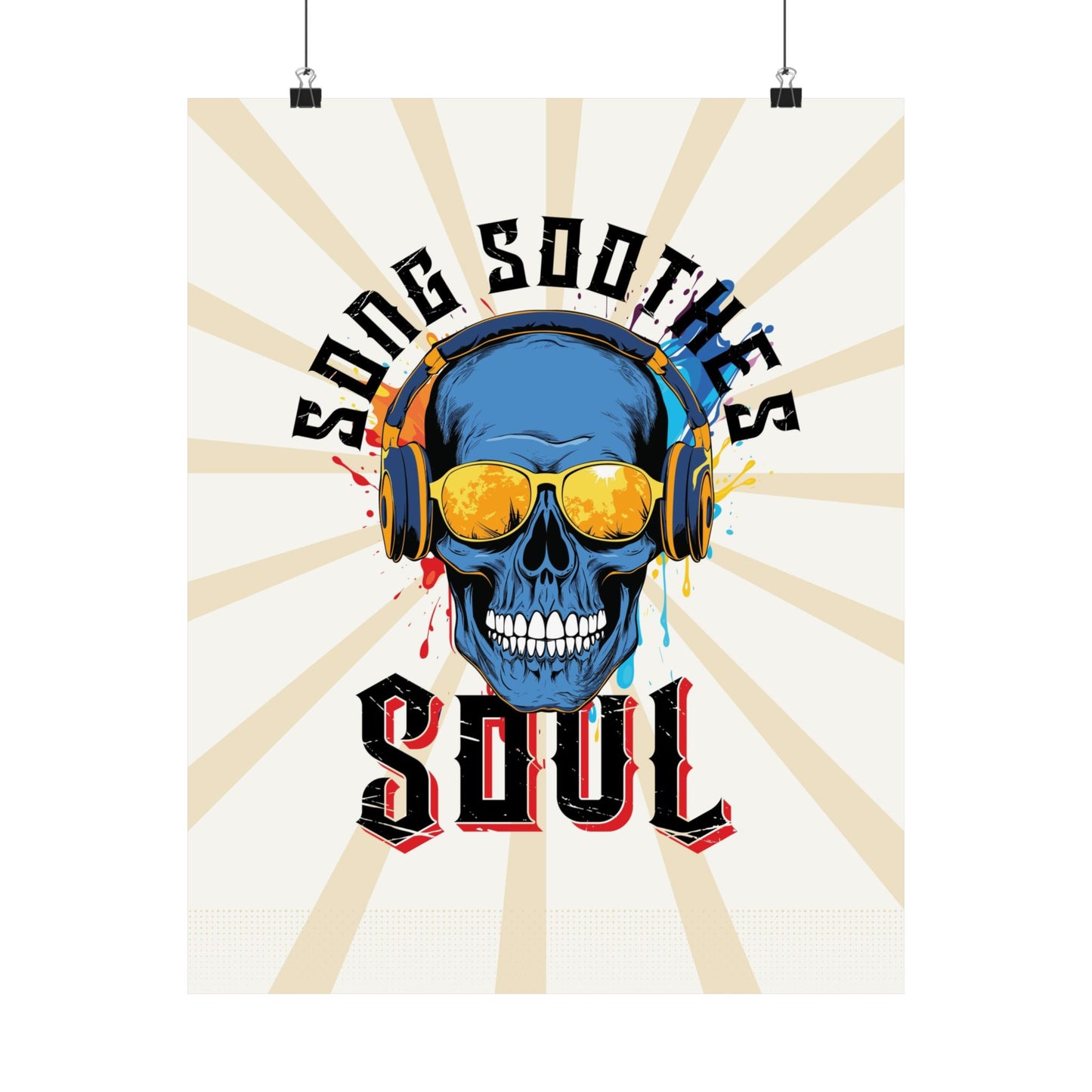 Song Soothes the Soul Retro Poster