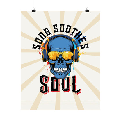Song Soothes the Soul Retro Poster