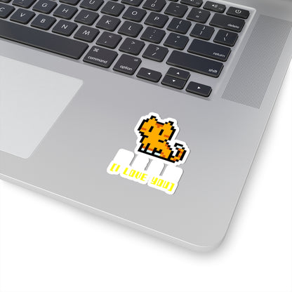 MEOW (I Love You) Kiss-Cut Sticker