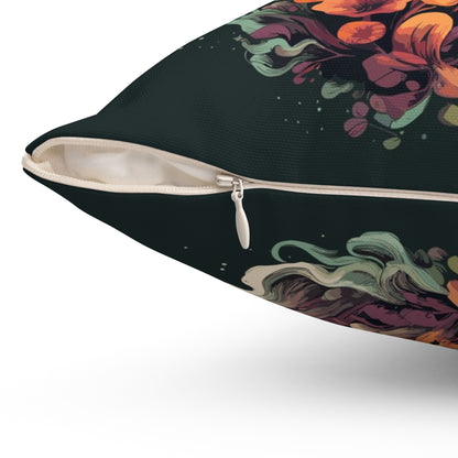 Midnight Garden Throw Pillow