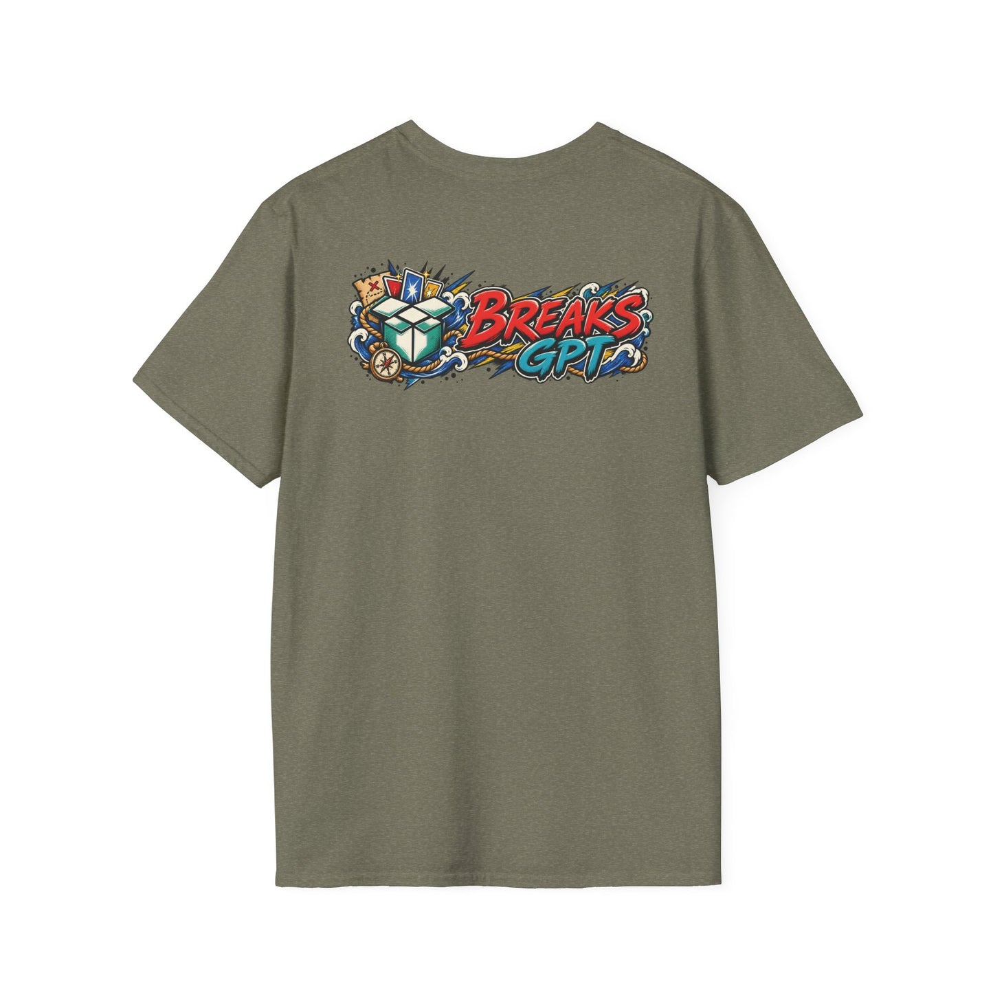 BreaksGPT Manga Card Breaker T-Shirt | Pirate Trading Card Graphic Tee Color Version