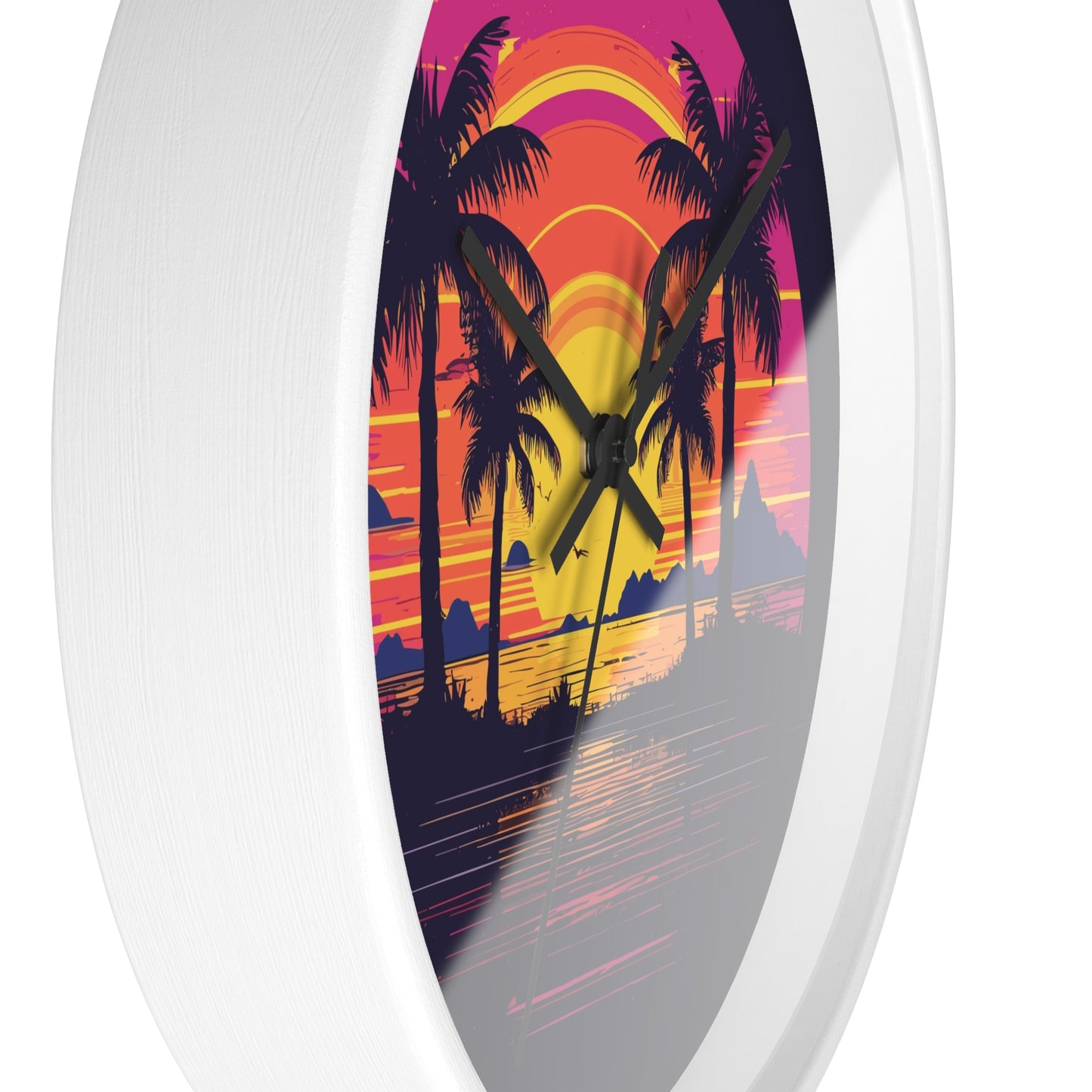 Neon Lagoon Wall Clock