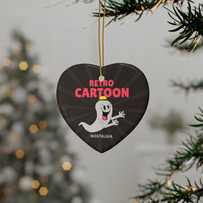 Retro Cartoon Ghost Ceramic Ornament