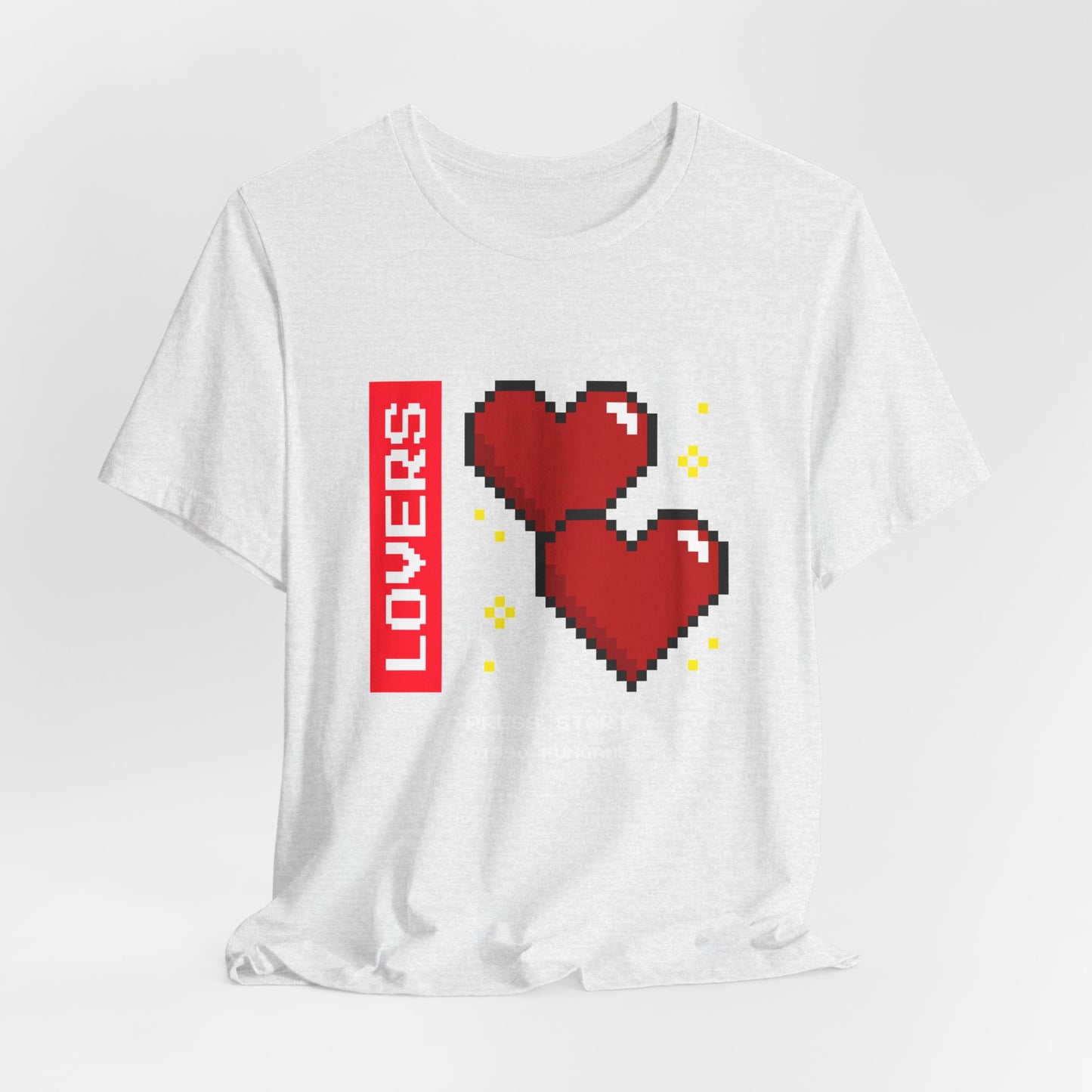 Lovers Press Start Pixel Hearts Tee
