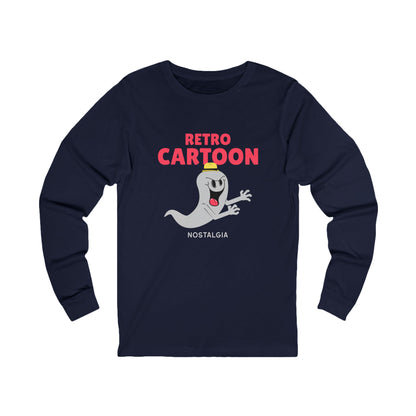 Retro Cartoon Ghost Long Sleeve Tee