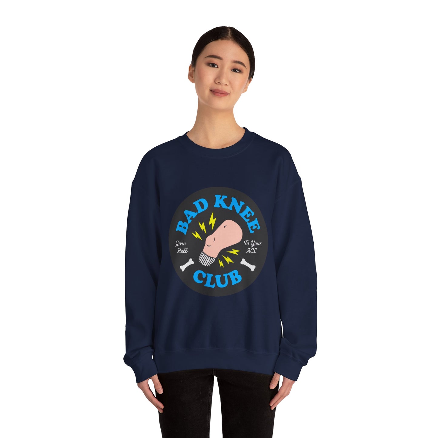 Bad Knee Club sweatshirt | Funny knee pain graphic crewneck
