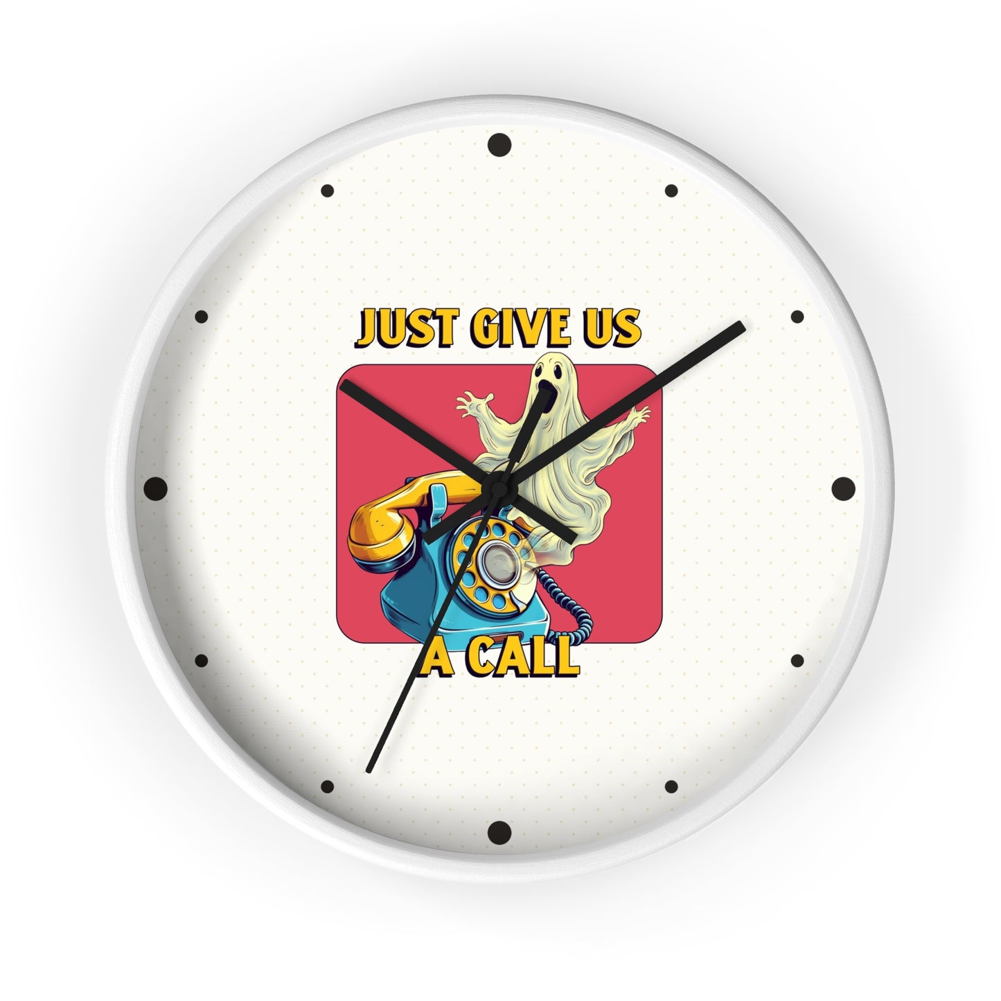 Just Give Us a Call Wall Clock