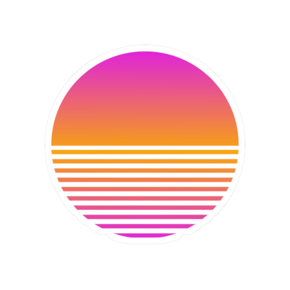 Sunset Grid Sticker