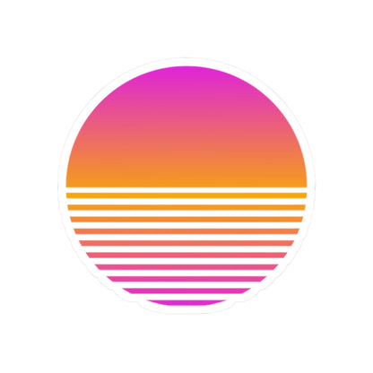 Sunset Grid Sticker