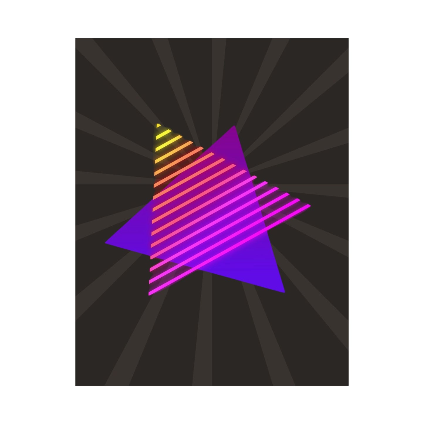 Neon Star Retro Poster