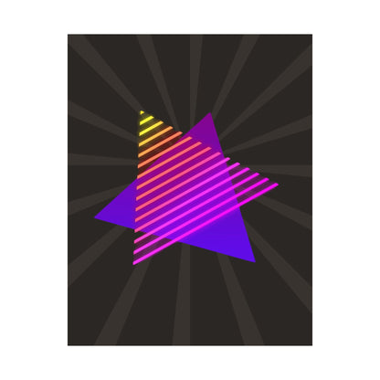 Neon Star Retro Poster