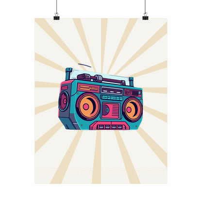 Retro Boombox Retro Poster