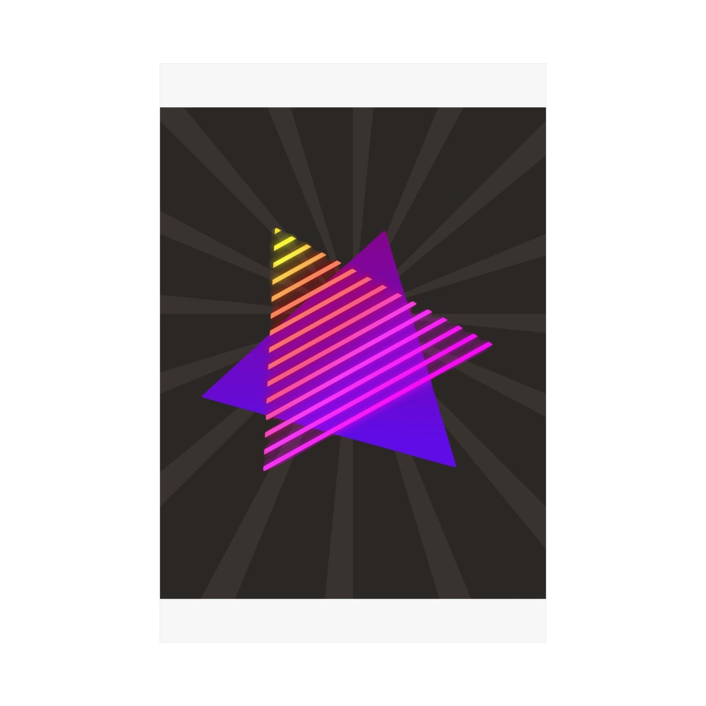 Neon Star Retro Poster