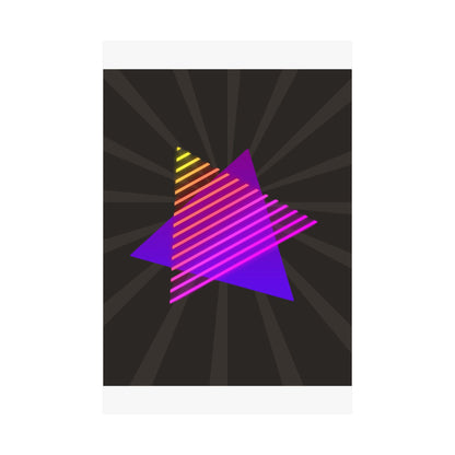 Neon Star Retro Poster