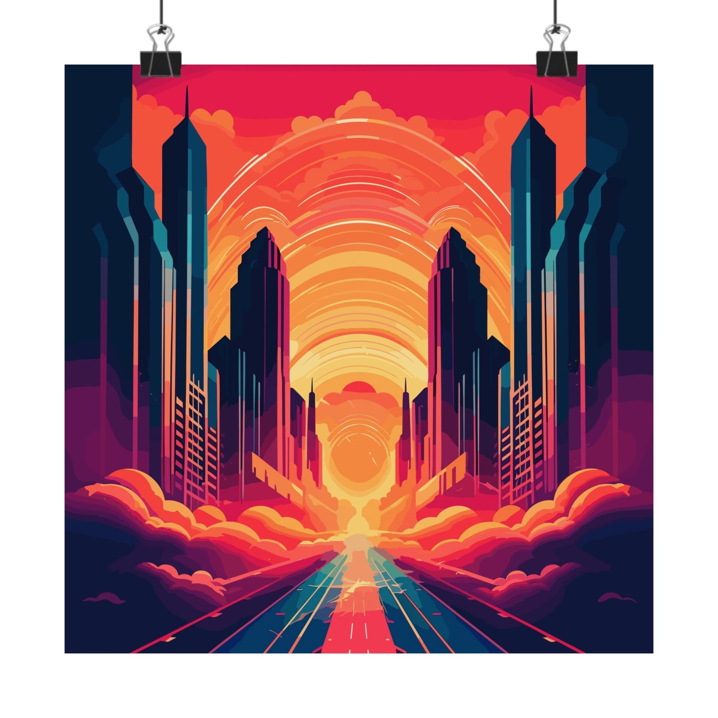 Twin Palms Square Art Print