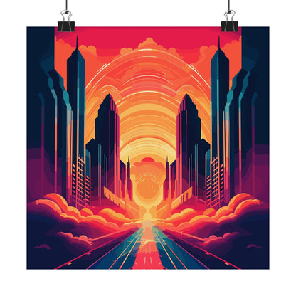 Twin Palms Square Art Print