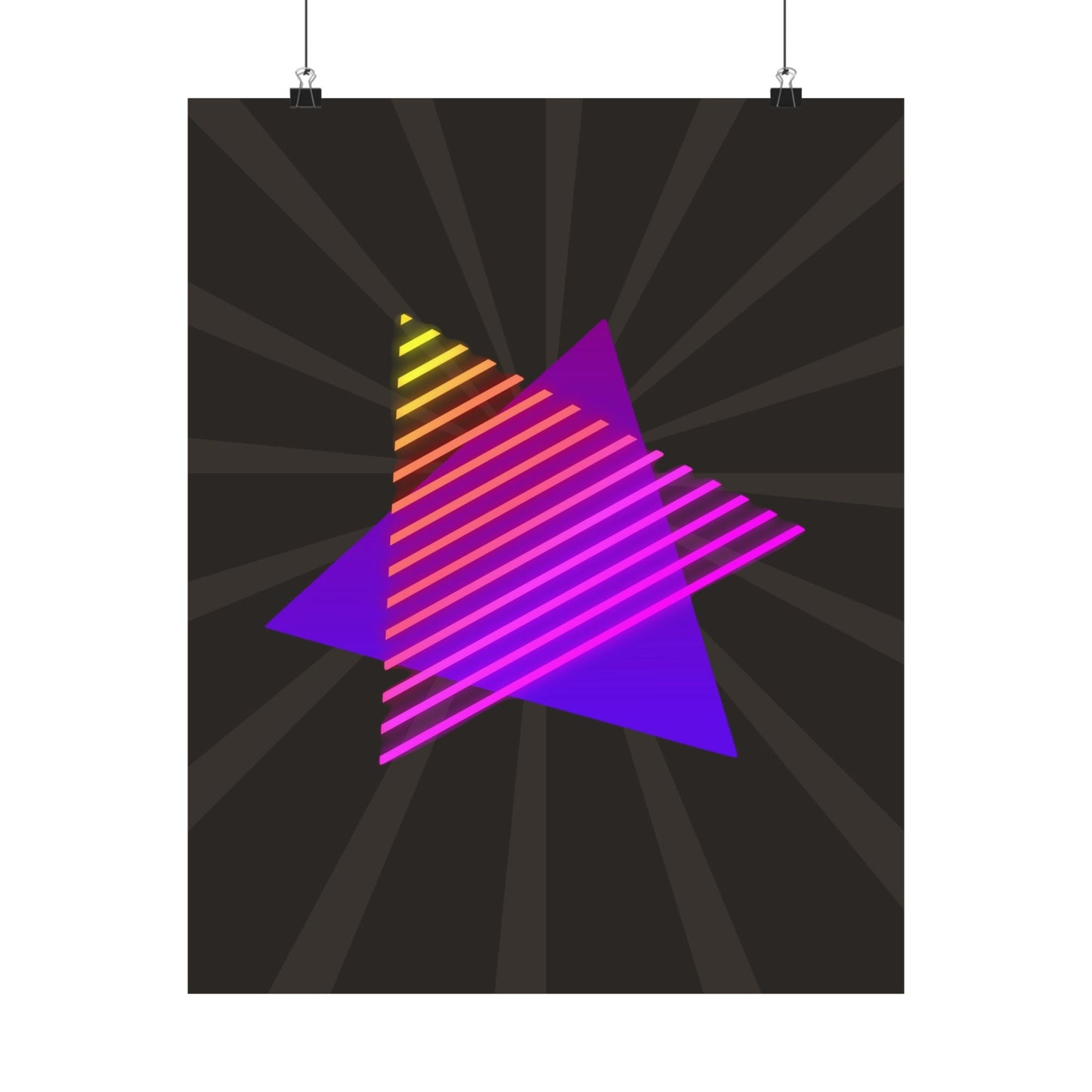 Neon Star Retro Poster