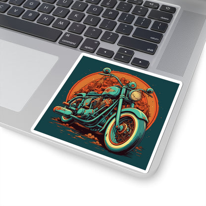 Classic Motorcycle Sunset Sticker