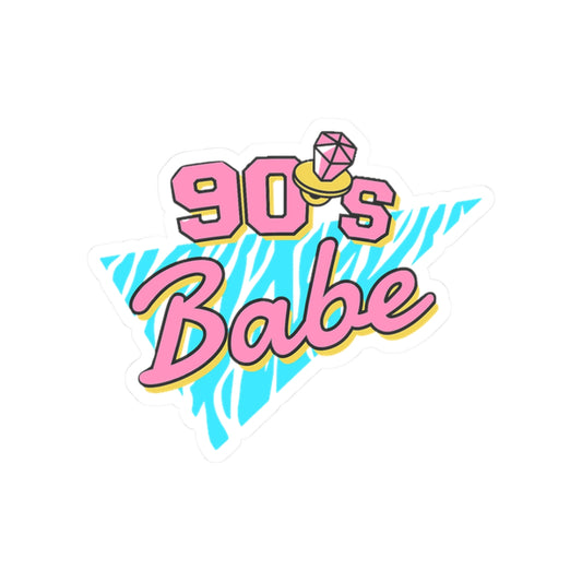 90s Babe retro triangle kiss-cut vinyl sticker