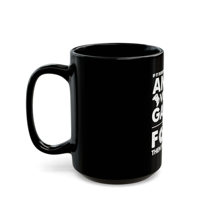 Anime, Video Games, or Food Black Coffee Mug