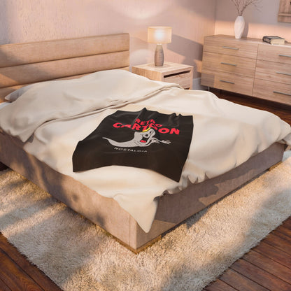 Retro Cartoon Ghost Velveteen Plush Blanket