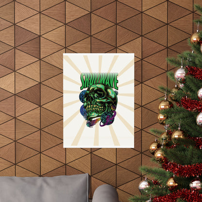 Skullwave Retro Poster