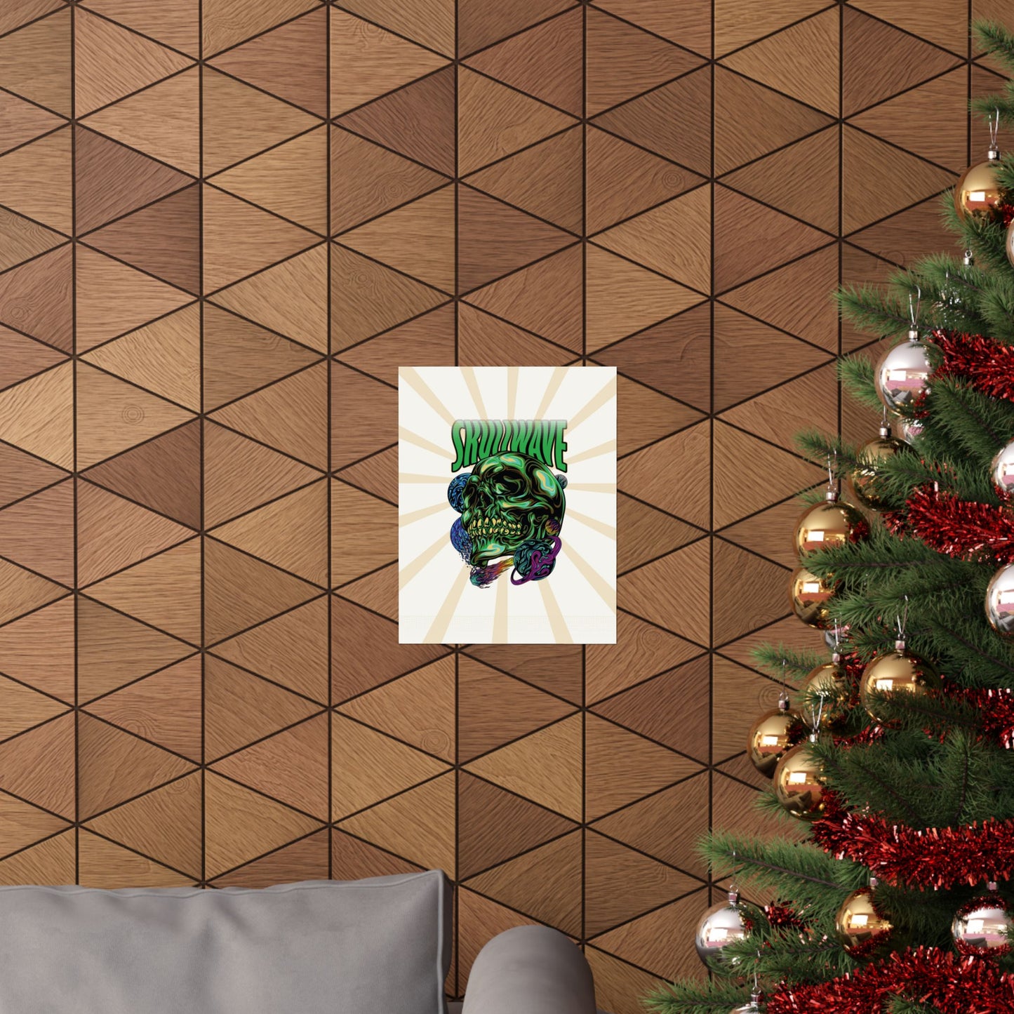 Skullwave Retro Poster
